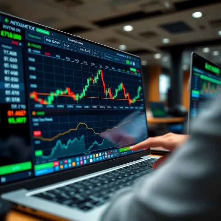 Automated Trading and Risk Management Interface Binary trading platform interface showcasing automated trading options and risk management tools