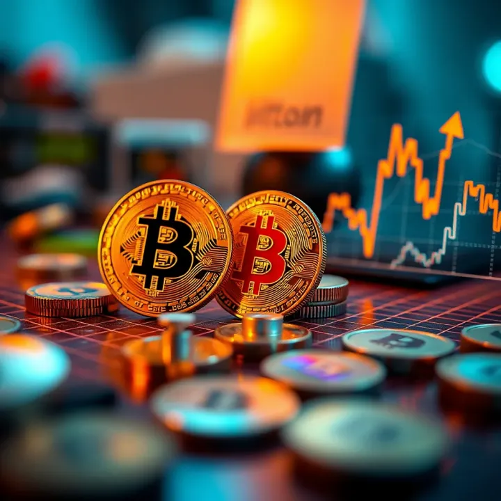 Graph showing recent Bitcoin price trends with upward and downward movements