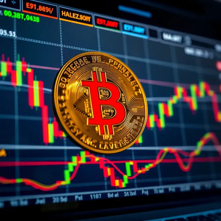 Technical Signals and Market Sentiment Impacting Bitcoin Chart displaying technical indicators and market sentiment affecting Bitcoin