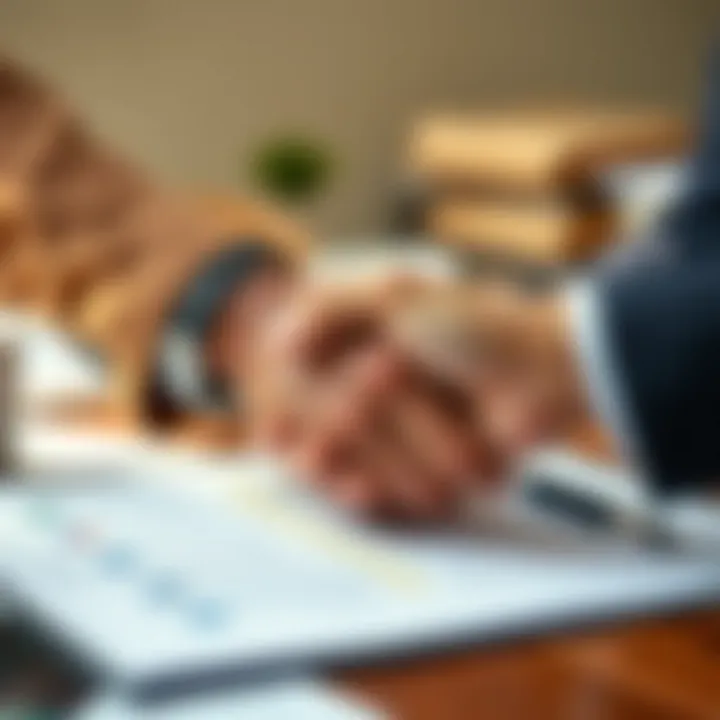 Transparency and Reliability in Trading Agreements Close-up of handshake over a business contract representing transparency and reliability in trading