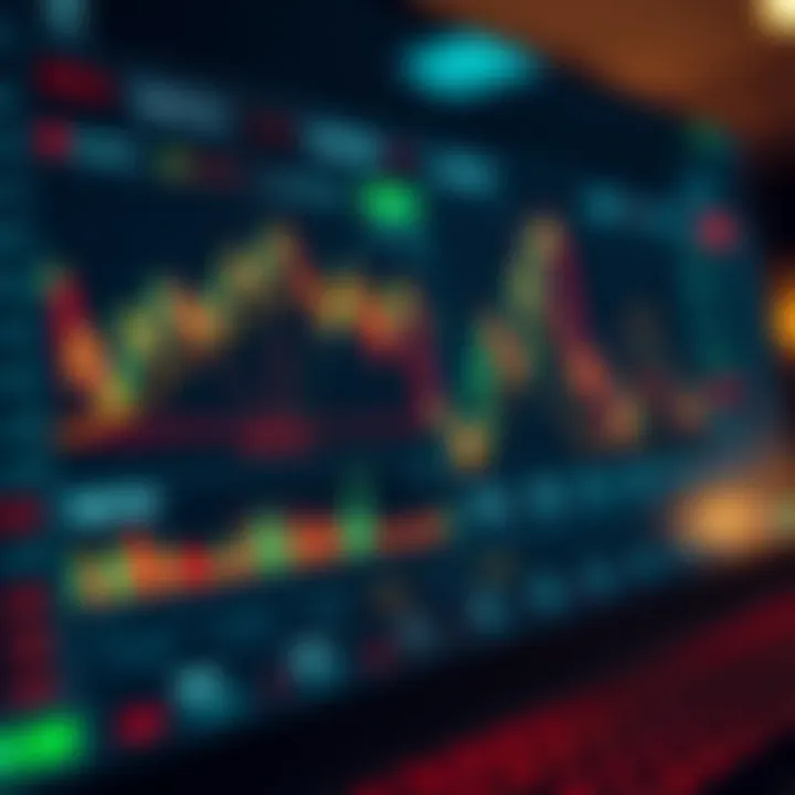 Cryptocurrency trading platform interface showing real-time price charts and trading options