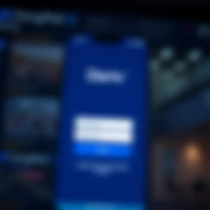Deriv app login screen with username and password fields visible