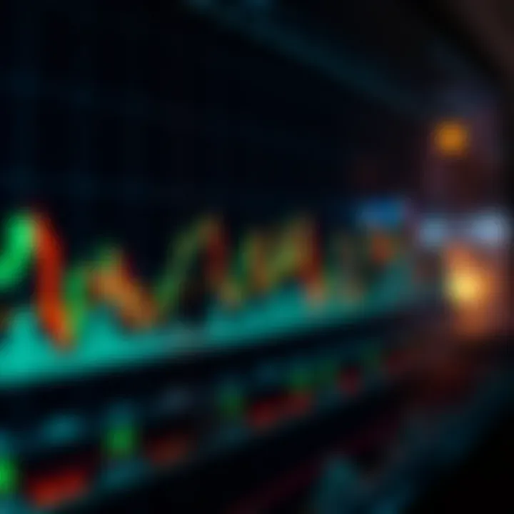 Digital chart showing cryptocurrency market trends with Kenyan Shilling symbols