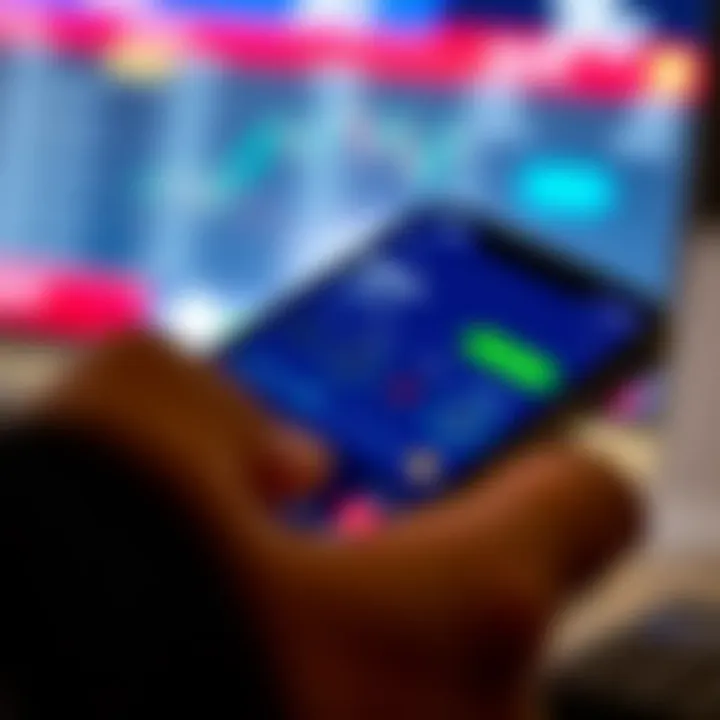 Mobile phone showing the Deriv app interface with trading options available in Kenya