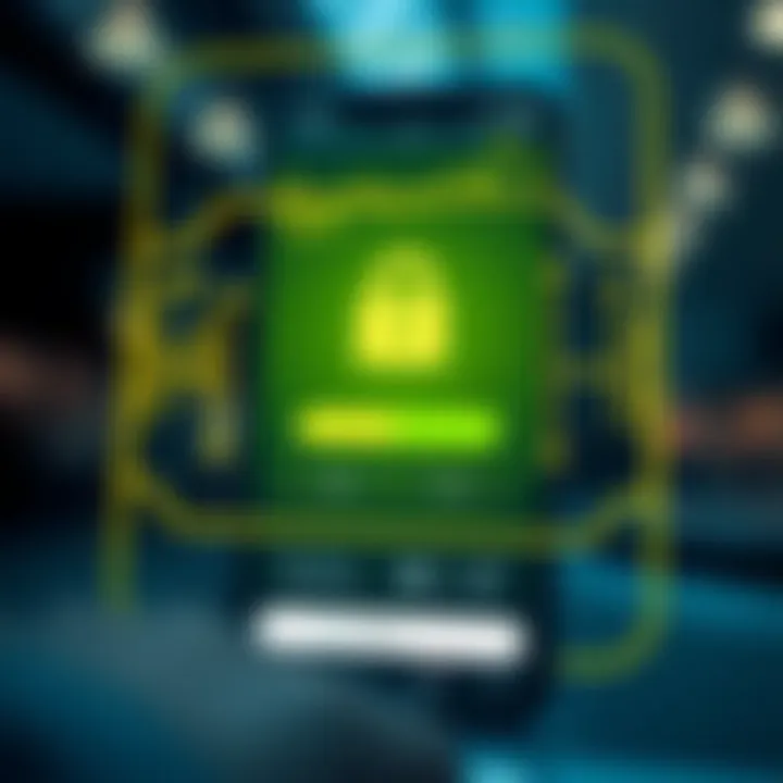 Secure login screen highlighting authentication features of Deriv app