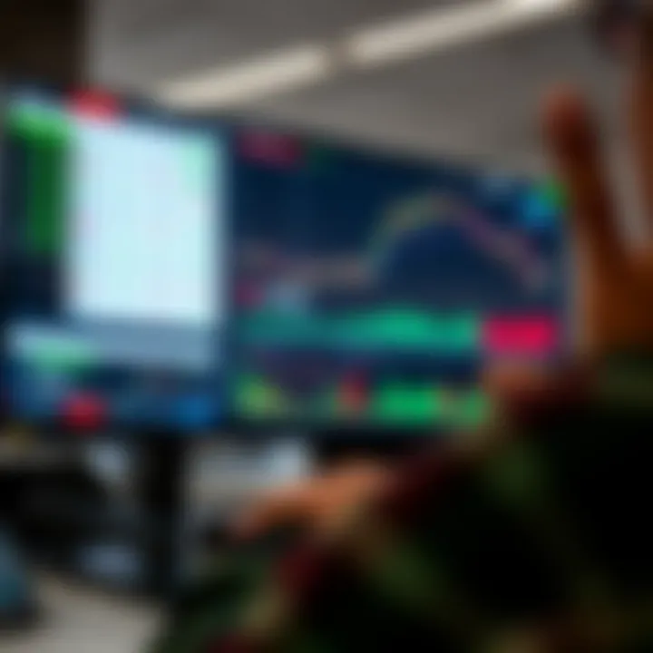 Secure online trading platform interface displaying market charts and trading options