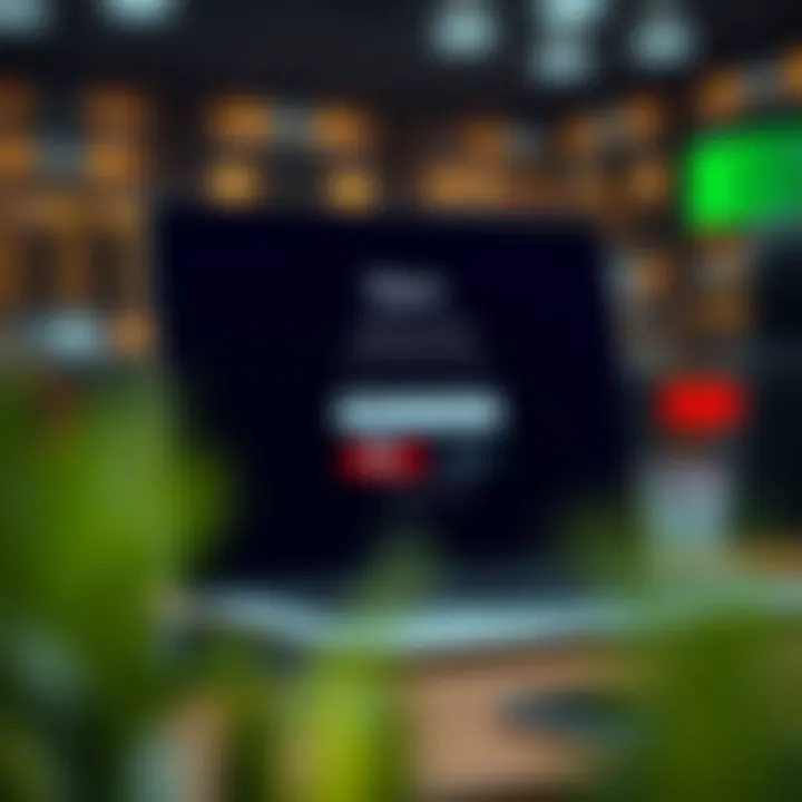 Secure login interface showing email input field and password protection