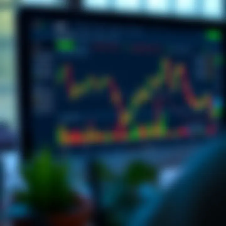 Illustration of a computer screen displaying automated trading charts and risk management tools for Deriv.com users