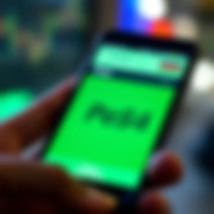 Mobile phone displaying M-Pesa app with Kenyan shilling currency symbols on screen