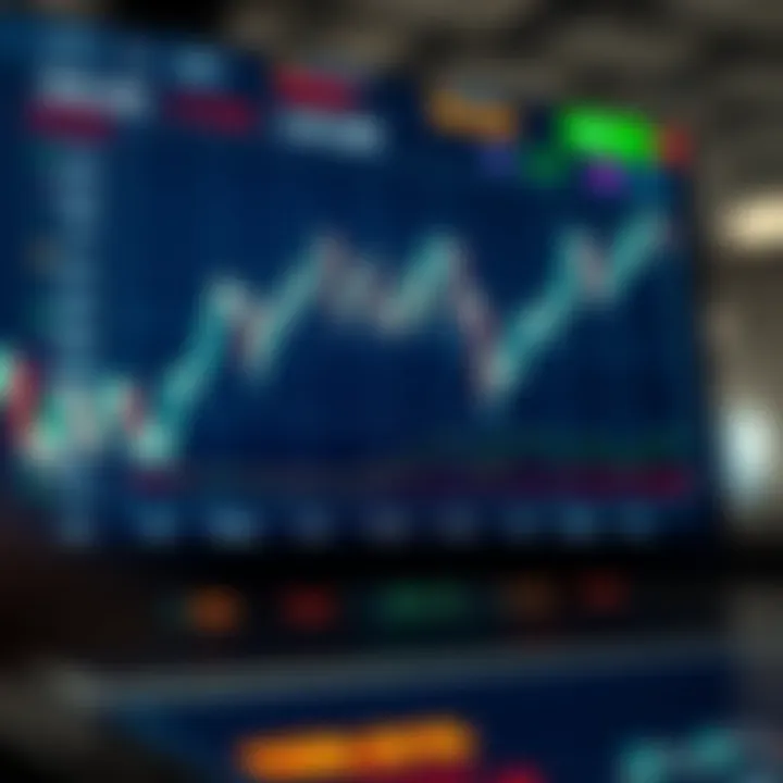 Graph displaying currency exchange rates fluctuating over time on a digital platform
