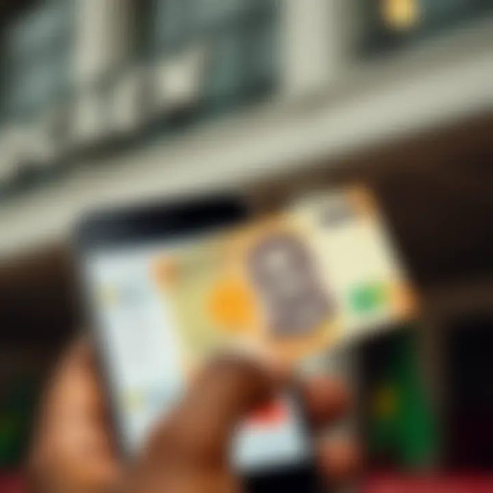 Illustration of Kenyan shilling currency with mobile phone showing transaction confirmation