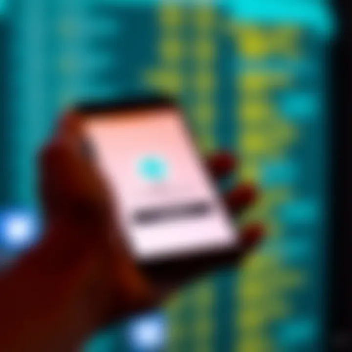 Mobile device displaying the Deriv app download page from a secure app store with download button visible