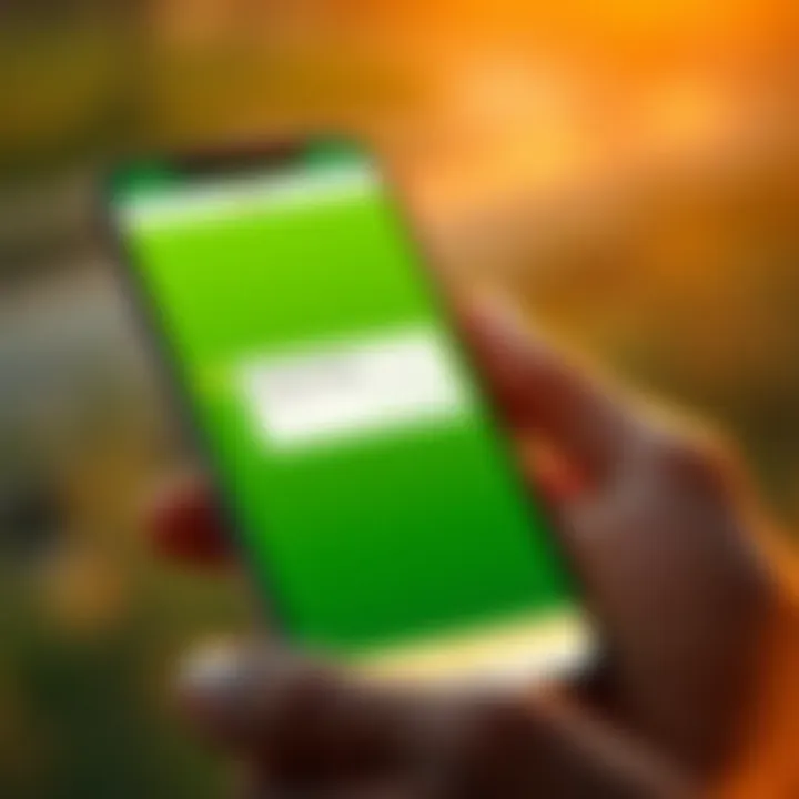 M-Pesa App Confirming Successful Receipt of Funds from Binance Mobile phone displaying M-Pesa app with confirmation of received funds from Binance
