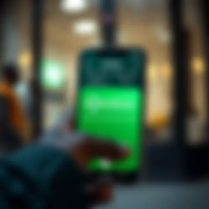 Illustration of M-Pesa mobile payment system integrated with the Olymp Trade platform