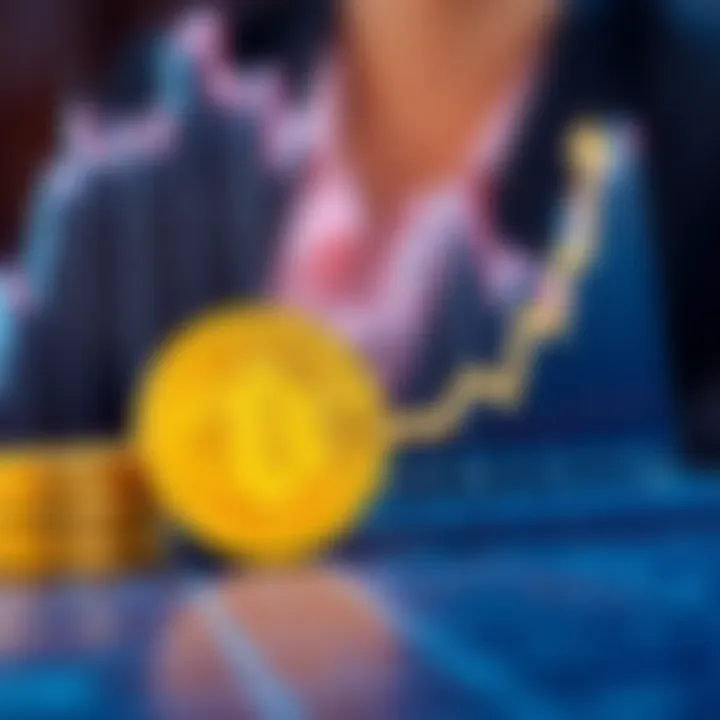 Graph showing upward and fluctuating cryptocurrency market trends with Pi network logo