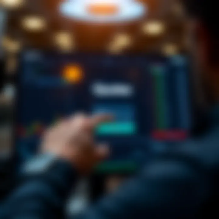 User entering login credentials on a digital trading platform