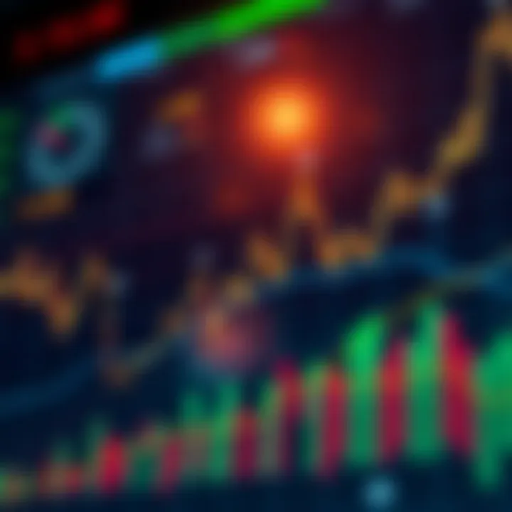 Chart showing currency exchange rates with upward trend lines indicating profitable forex trading strategies