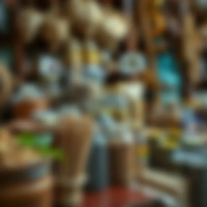 Variety of Kenyan products including agricultural goods and crafts on display