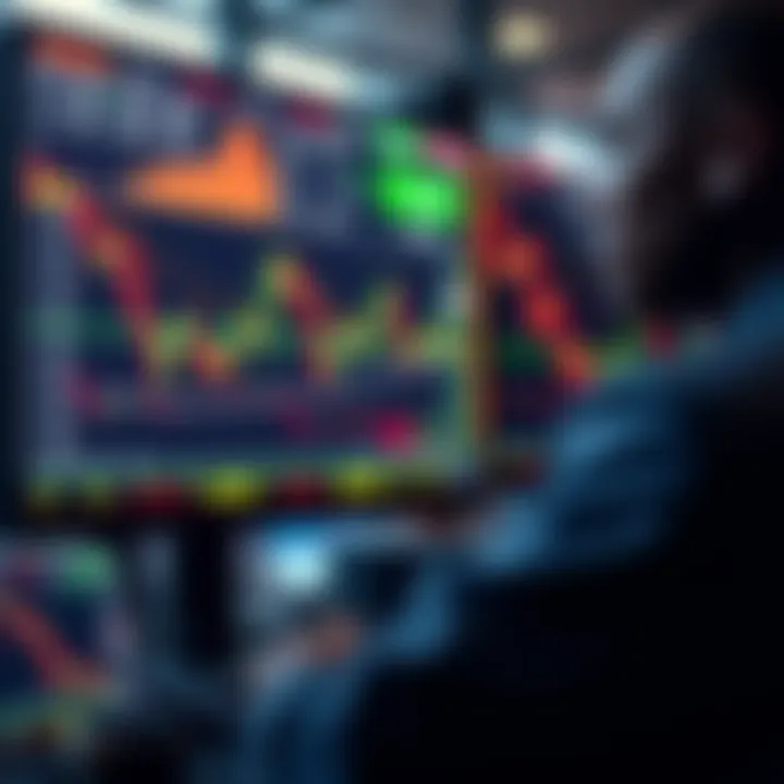 Illustration of an automated trading interface showing binary options charts and algorithmic signals