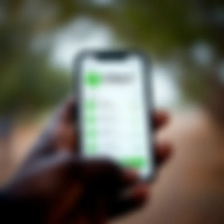 Smartphone displaying the D Mpesa mobile money application interface with transaction options