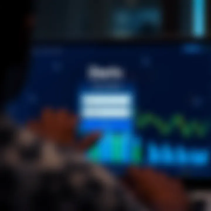 User entering login credentials on Deriv trading platform interface