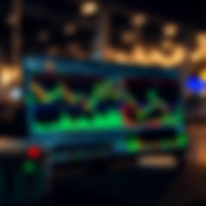 Interactive TradingView chart displaying various technical indicators on Deriv platform