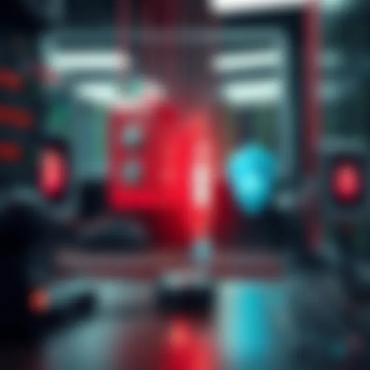 Illustration of a secure trading environment with digital locks and safety shields