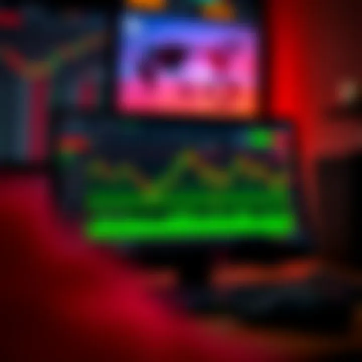 Customized TradingView interface showing risk management tools and binary options trading signals