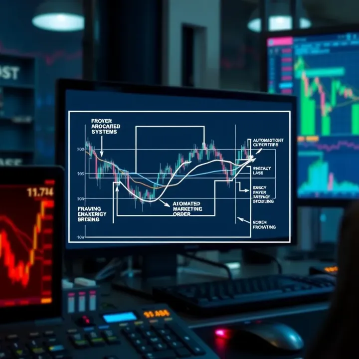 Diagram illustrating the mechanics of automated forex trading systems executing market orders