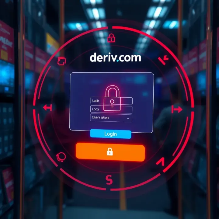 Secure Access and Safety Features on Deriv.com for Kenyan Traders Secure login interface of Deriv.com showcasing safety features and encryption