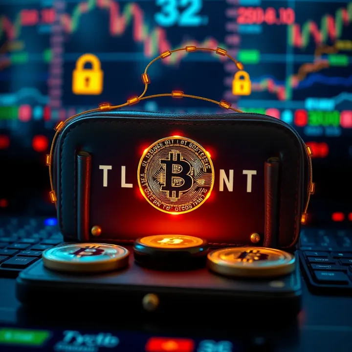 Secure digital wallet with encryption symbols representing enhanced security measures for crypto trading