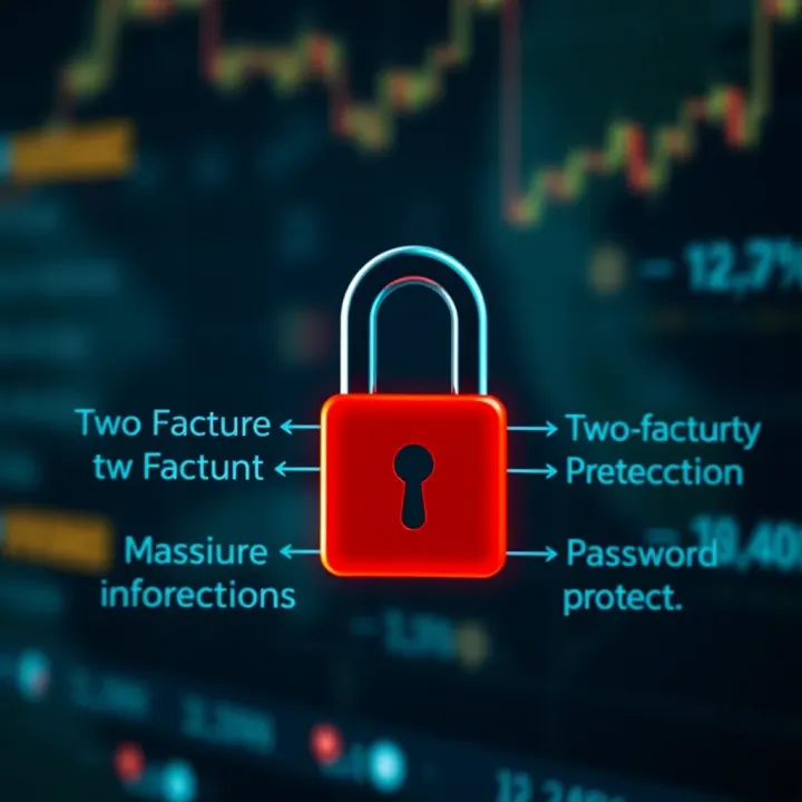 Enhancing Account Security for Deriv Users in Kenya Graphic depicting account security measures including two-factor authentication and password protection