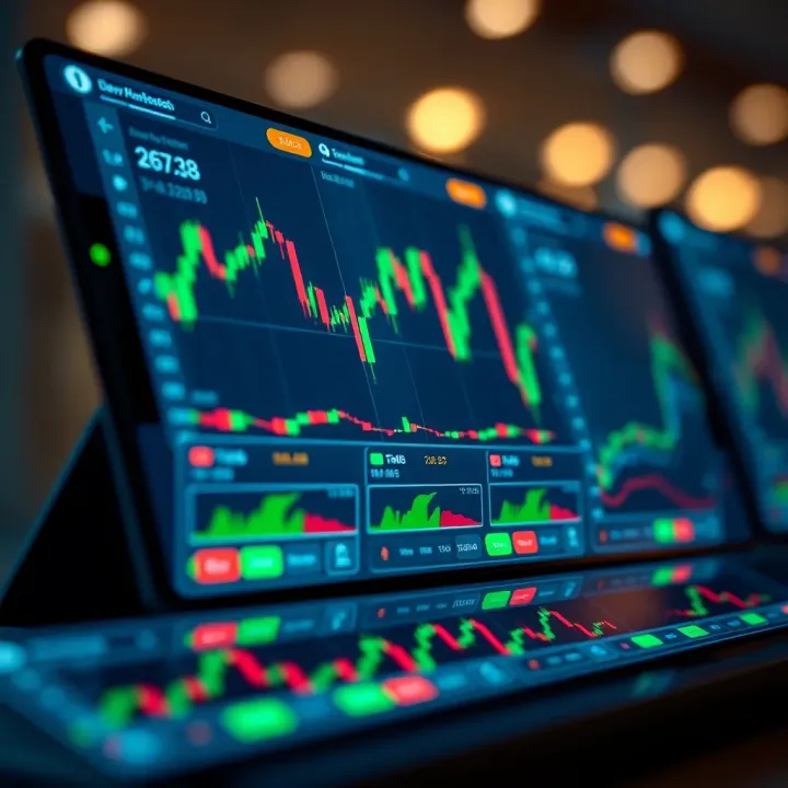 Deriv Analysis Tool APK Interface Showcasing Trading Charts User interface of the Deriv Analysis Tool APK displaying various trading charts and indicators