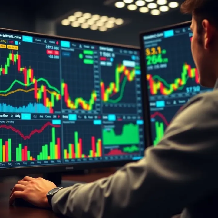 User navigating Deriv.com trading platform interface with diverse financial charts