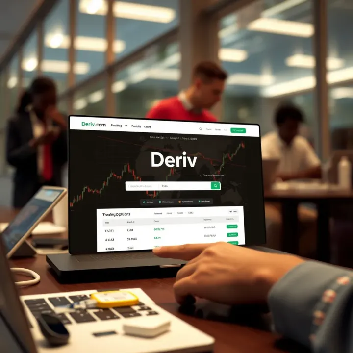 Illustration of Deriv.com registration and funding options tailored for Kenyan investors