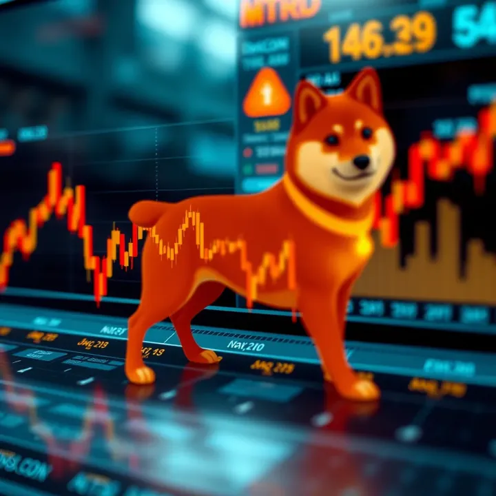 Dogecoin Price Trends and Market Influences Graph showing Dogecoin price fluctuations over time with trend lines and key market events highlighted