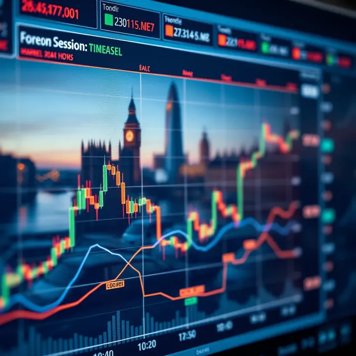 London Forex Session and Overlapping Market Hours Forex market activity chart showing London session with overlaps of other major trading sessions