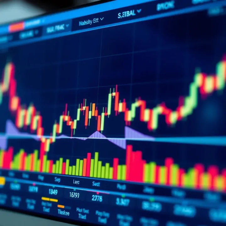 Graph showing currency pairs and market trends in forex trading