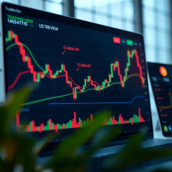 Interactive TradingView chart illustrating technical indicators and price movements for binary options trading