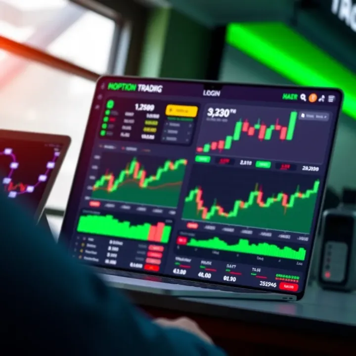 Trading Dashboard and Features Post Login Dashboard view showing trading charts, account balance, and key features after login