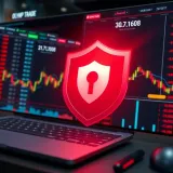 Illustration of a secure online trading environment with financial data and regulatory shield