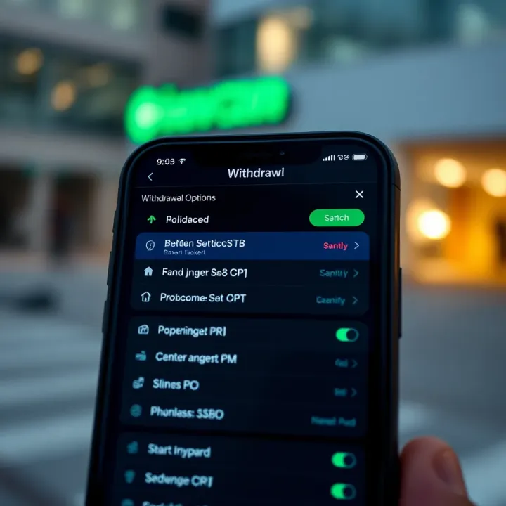 Withdrawal Options and Security on Deriv.com App Deriv.com app withdrawal screen displaying multiple methods and security features