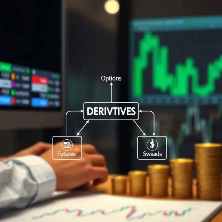 Overview of Derivative Types Used in Kenyan Financial Markets Conceptual diagram illustrating types of derivatives including options, futures, swaps, and forwards