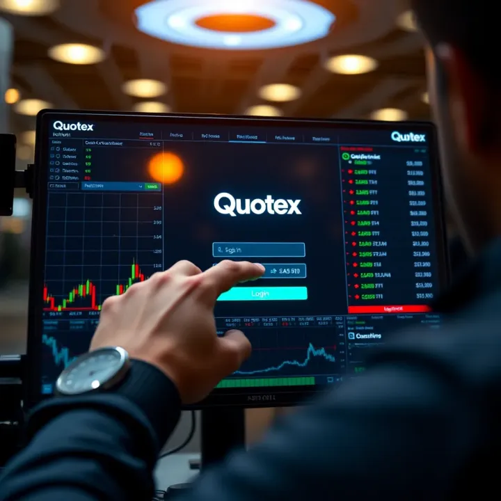 User entering login credentials on a digital trading platform