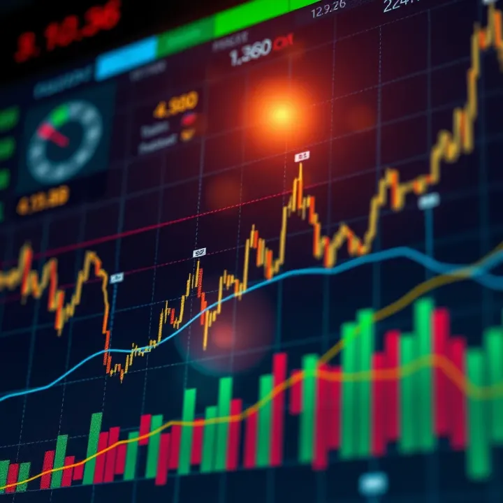 Currency Trends Driving Forex Trading Success Chart showing currency exchange rates with upward trend lines indicating profitable forex trading strategies
