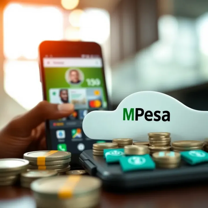 Secure Cross-Platform Transactions Using Sticpay and M-Pesa Digital wallet and mobile money icons representing secure cross-platform transactions