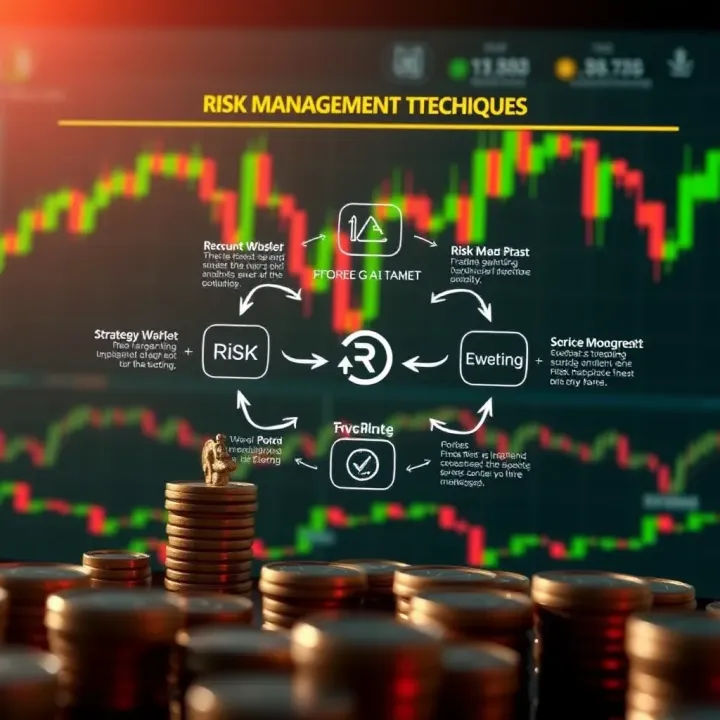 Risk Management and Trading Strategies in Kenya's Forex Market Diagram illustrating risk management techniques and trading strategy components for forex traders