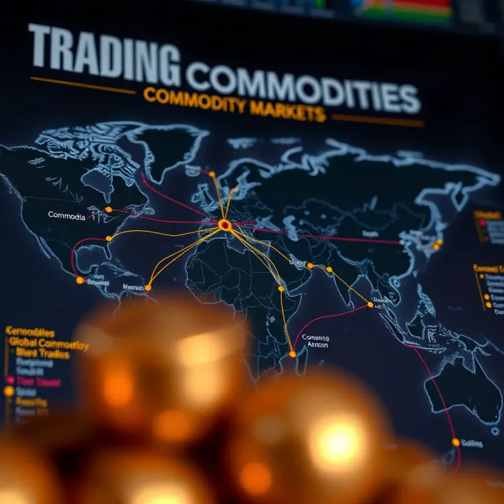 Overview of Global and Kenyan Commodity Markets Map highlighting key global and Kenyan commodity markets with trade connections