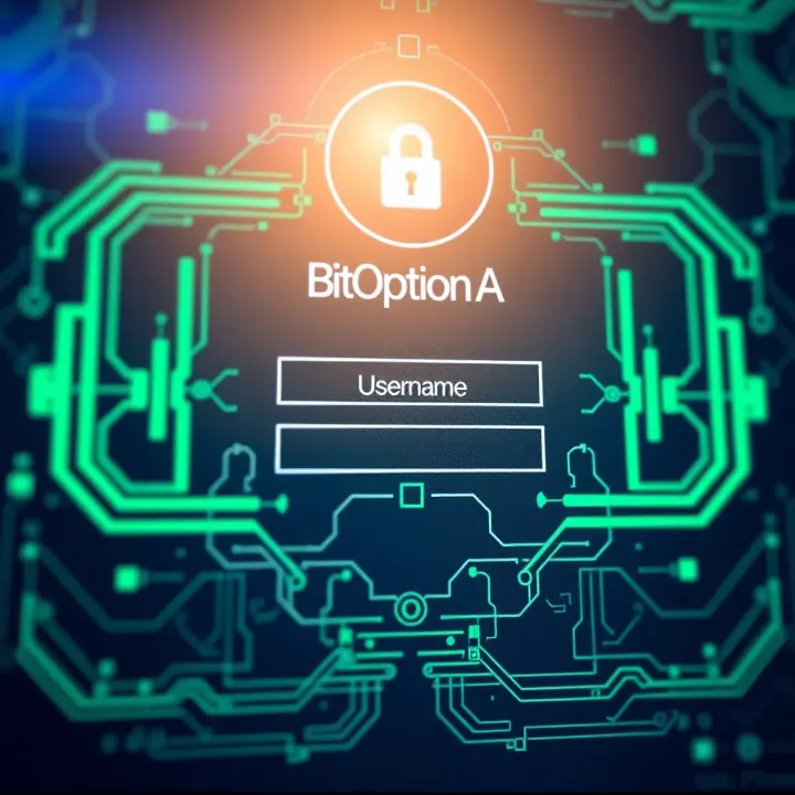 BitOption AI Secure Access Interface Secure login interface showing username and password fields for BitOption AI platform