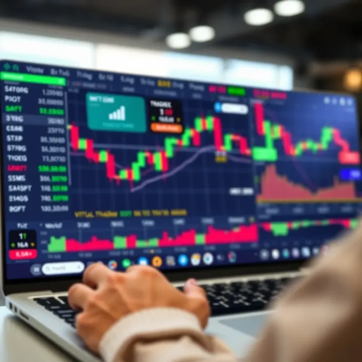 Exploring Features of Popular Demo Trading Platforms Interface of a popular online trading platform showing virtual funds and market options in demo mode
